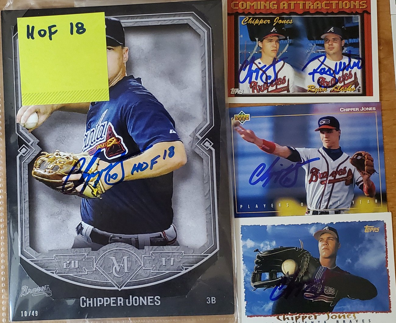 [Sportsgraphing.com] 2018 HOFer Chipper Jones CARD ONLY SIGNING