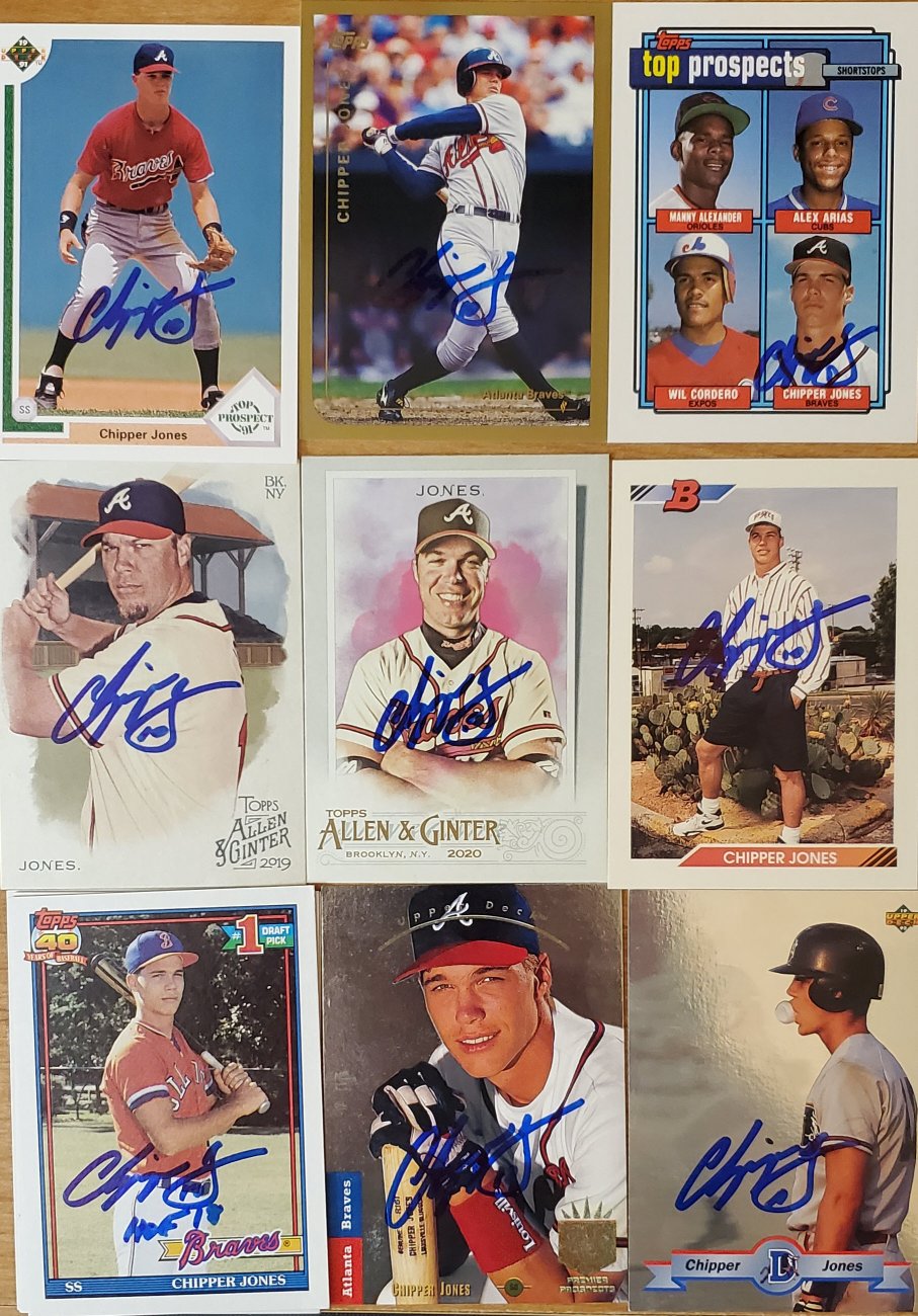 [Sportsgraphing.com] 2018 HOFer Chipper Jones CARD ONLY SIGNING