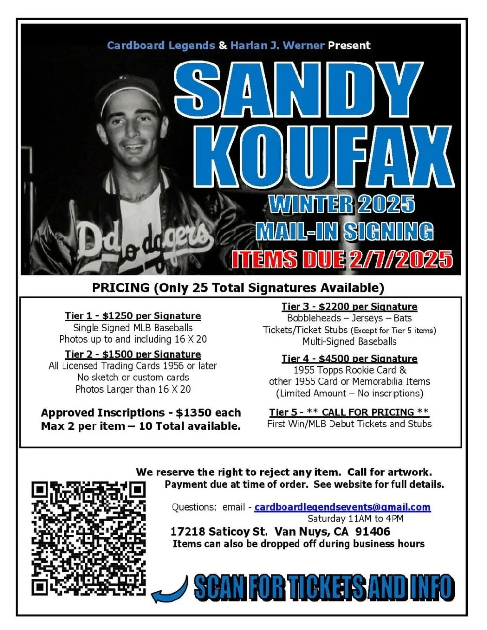 [Sportsgraphing.com] Sandy Koufax Signing