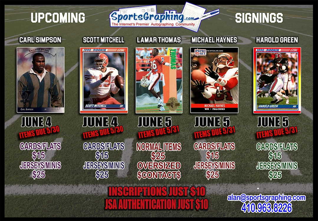 [Sportsgraphing.com] Former NFL QB Scott Mitchell Private Signing June 4th, 2022