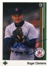 1989 Upper Deck Baseball Autographed Card #195-Roger Clemens-Boston Red Sox.jpg