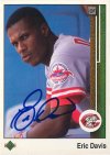 1989 Upper Deck Baseball Autographed Card #410-Eric Davis-Cincinnati Reds.jpg