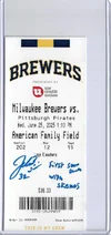 Jacob Misiorowski Autographed Milwaukee Brewers MLB June 25th First Show Down With Skenes Ticket.jpg