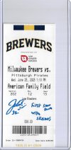 Jacob Misiorowski Autographed Milwaukee Brewers MLB June 25th First Show Down With Skenes Ticket.jpg